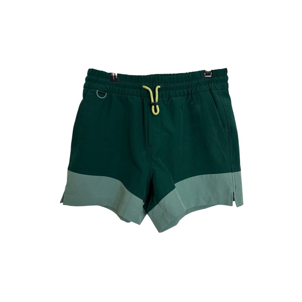 Old Navy StretchTech Go-H2O Shorts Womens Small Green Colorblock 4.5" Inseam